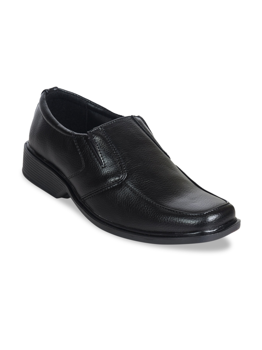 

Ajanta Men Black Solid Formal Slip-On Shoes