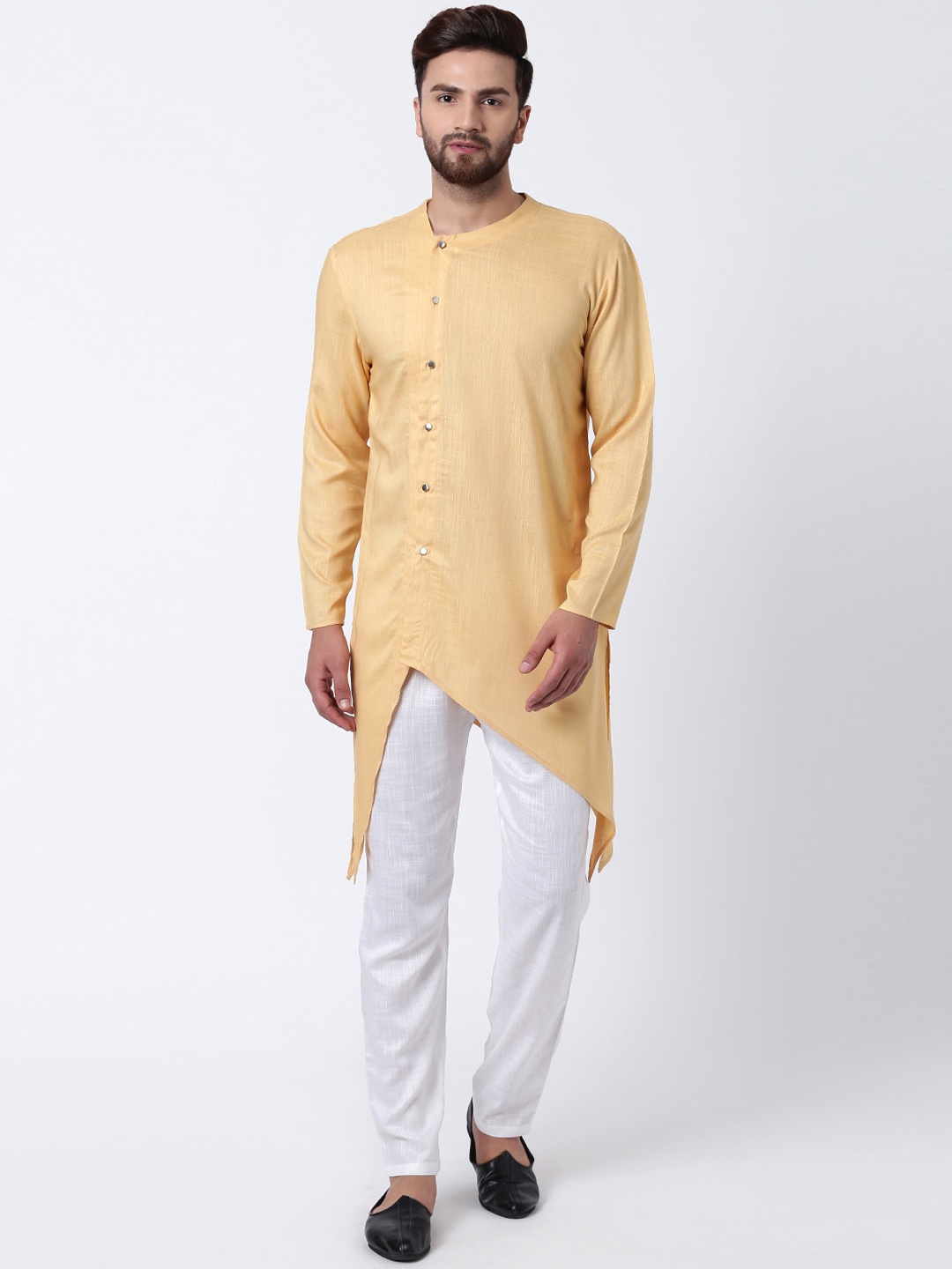 

I Know Men Beige Asymmetric Kurta