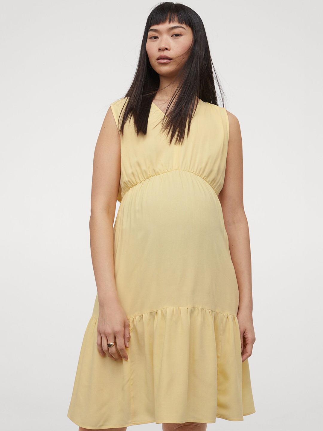 

H&M Women Yellow Maternity Fit & Flared Dress