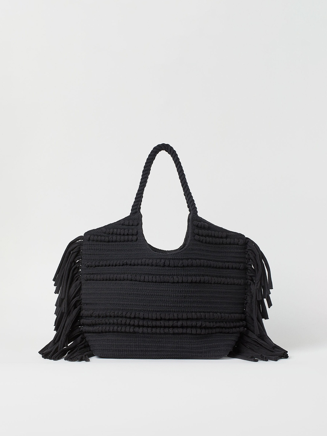 

H&M Women Black Fringed Shopper