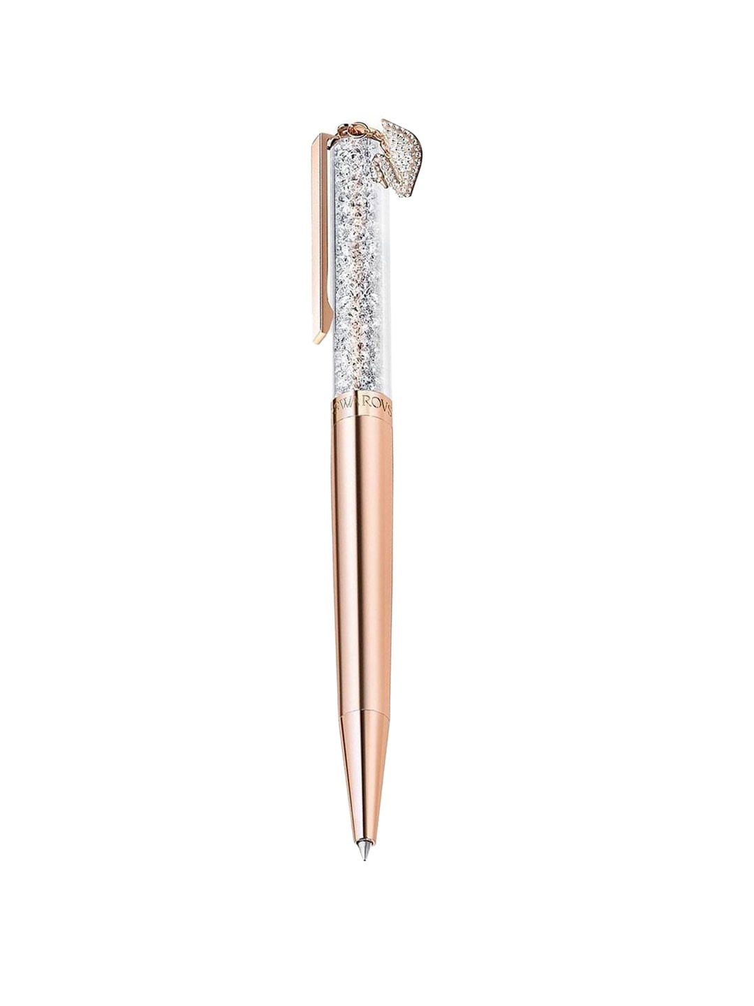 

SWAROVSKI Women Silver-Toned Rose Gold-Plated Crystalline Ballpoint Pen
