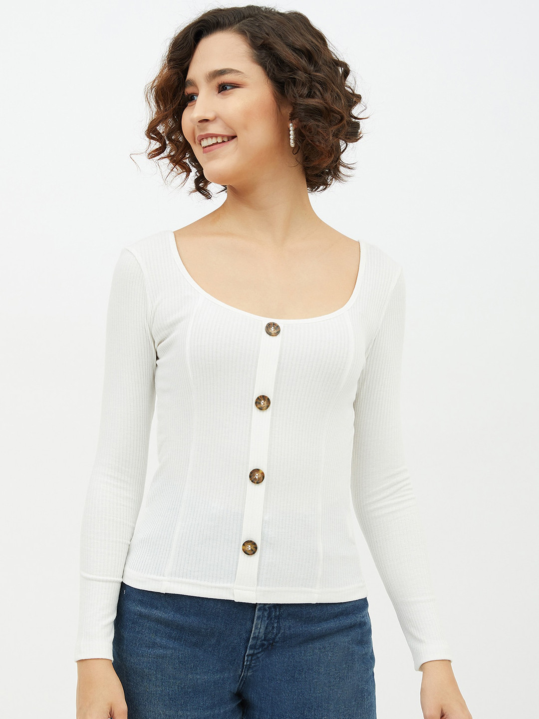 

Harpa White Solid Regular Top