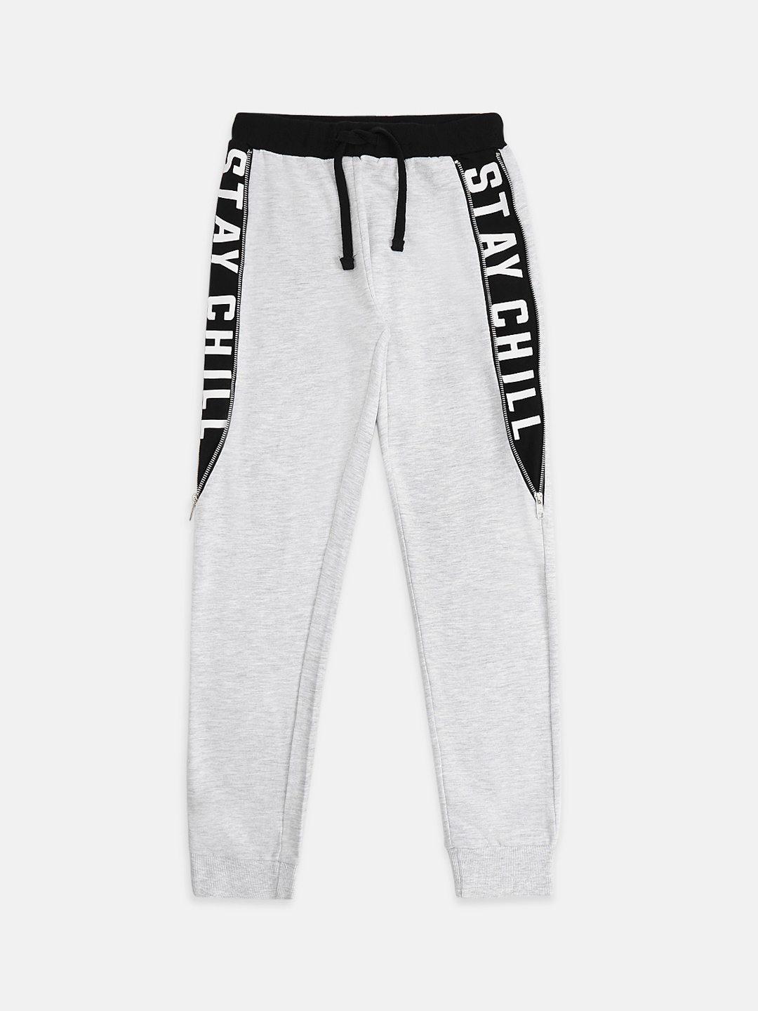 

Pantaloons Junior Boys Grey Melange Solid Straight-Fit Joggers