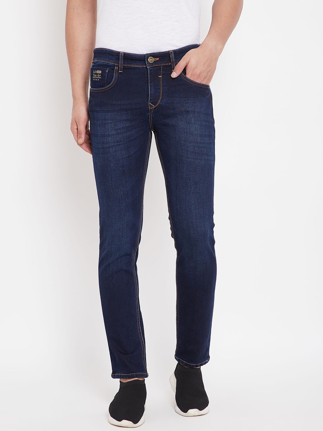 American Archer Men Blue Slim Fit Low-Rise Clean Look Jeans