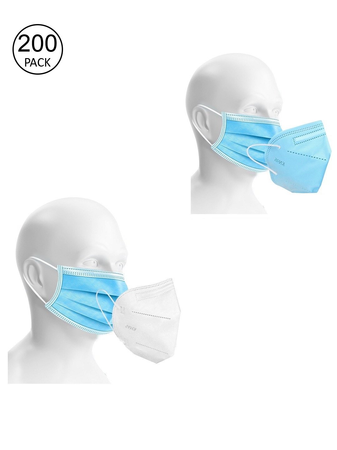 

OOMPH Unisex Pack Of 60 Outdoor Face Masks, Blue