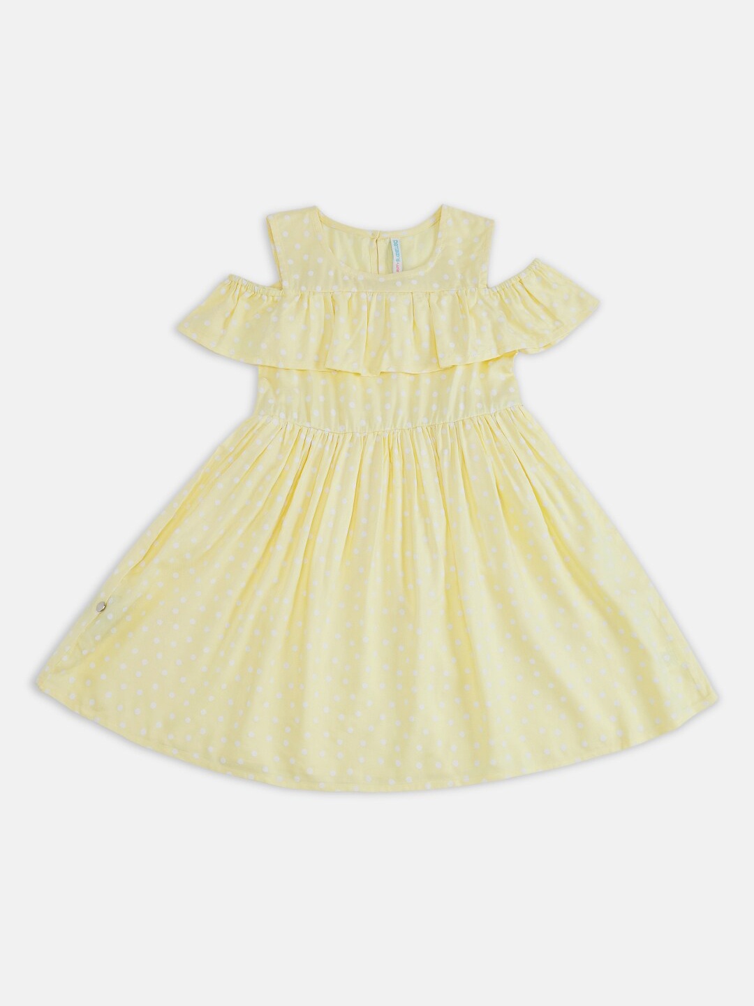 

Pantaloons Junior Girls Yellow Printed Fit and Flare Dress