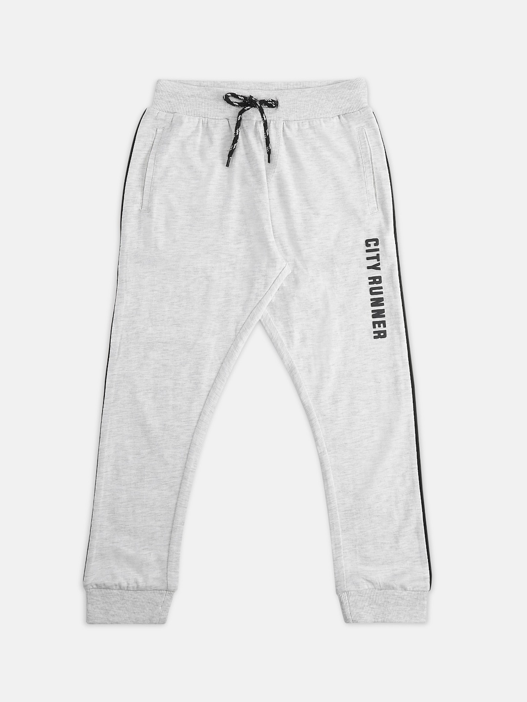 

Pantaloons Junior Boys Grey Melange Solid Joggers