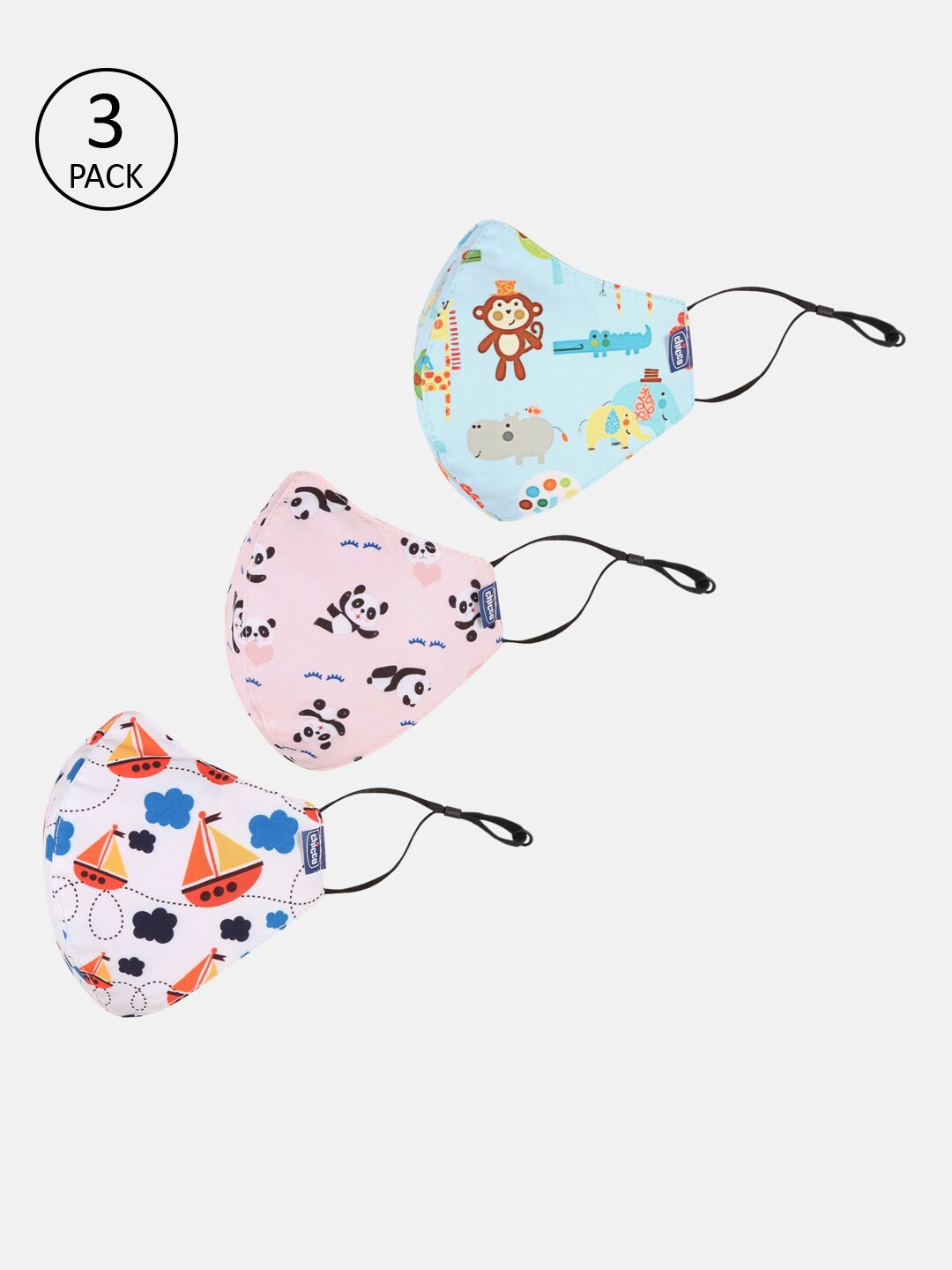 

Chicco Kids 6-Ply Pack Of 3 Reusable Cloth Masks, Pink