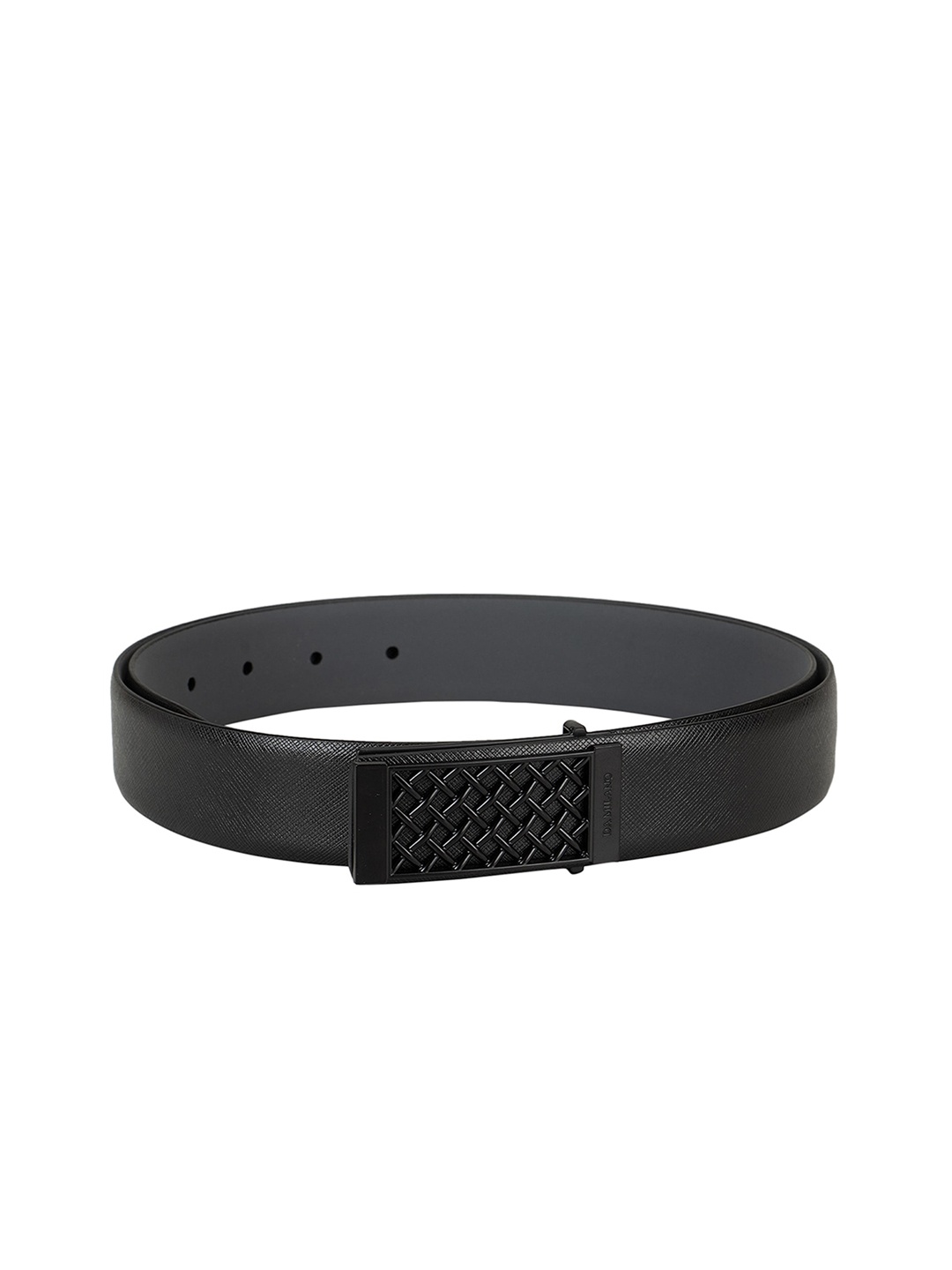 

Da Milano Men Black Textured Belt