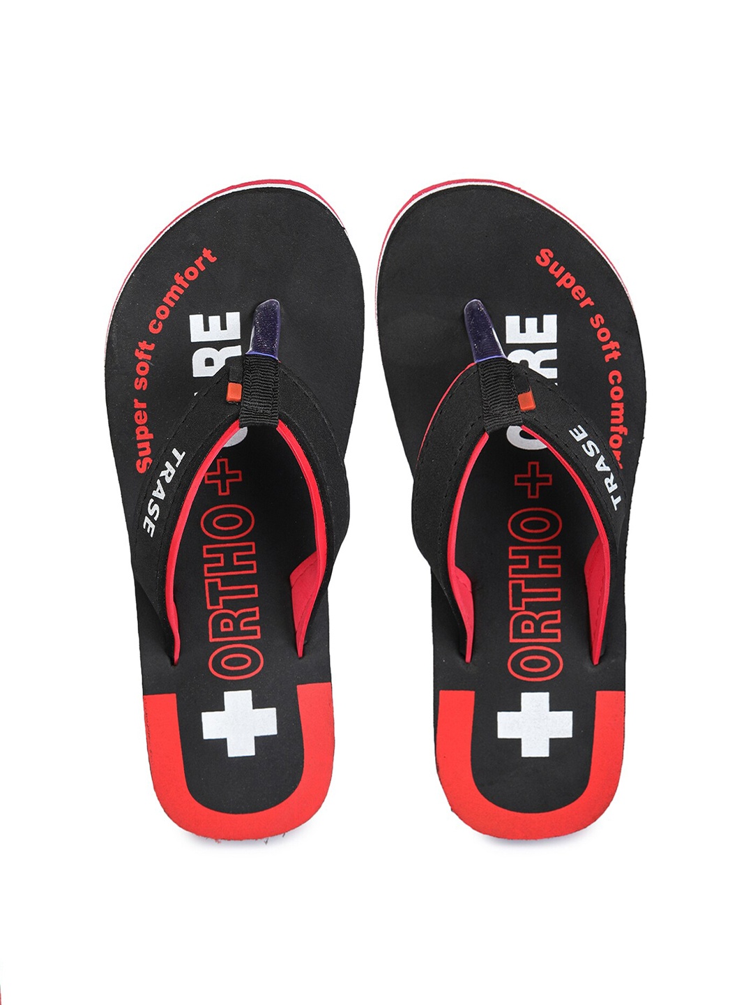 

TRASE Women Black & Red Printed Thong Flip-Flops