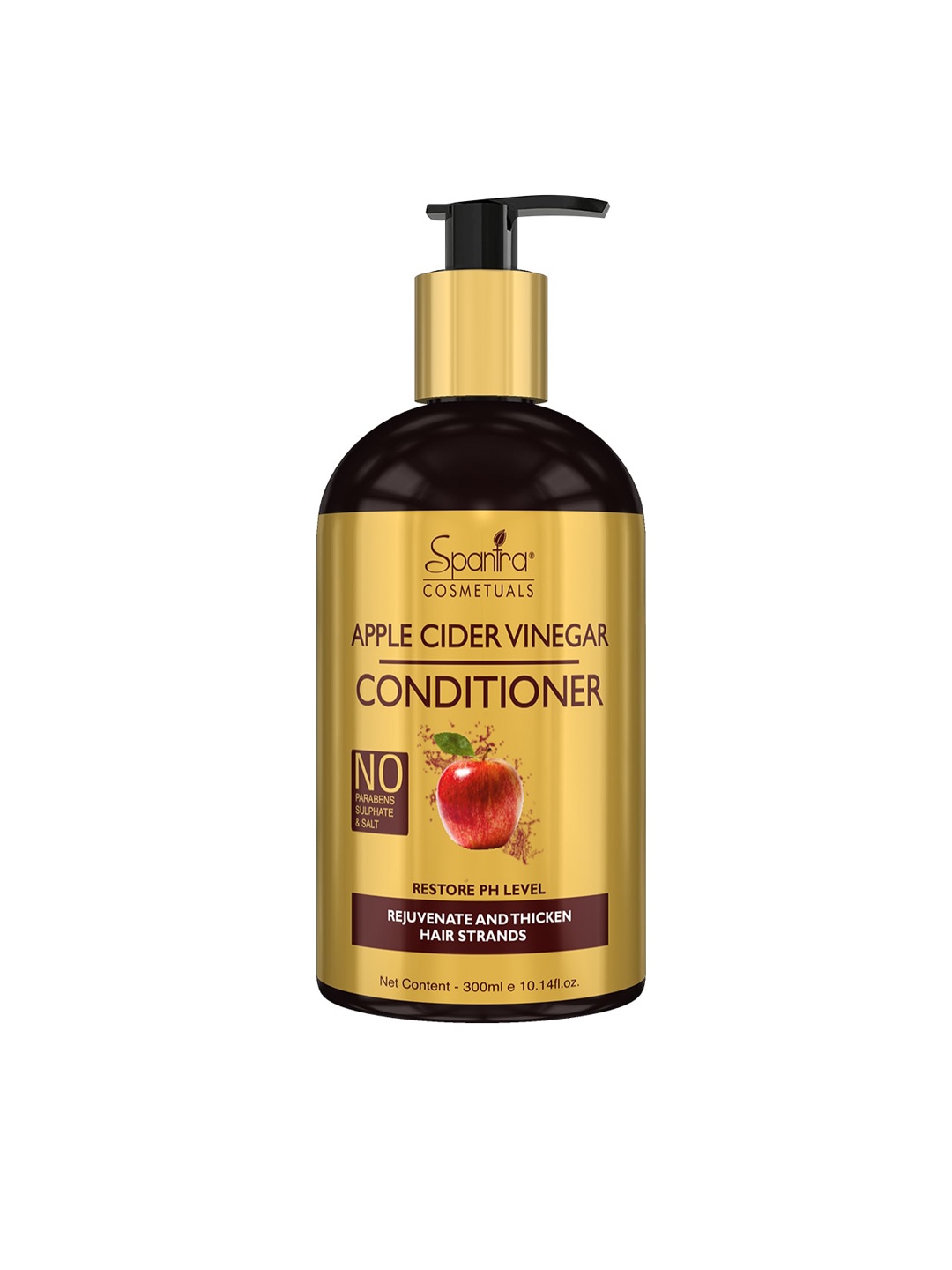 Spantra Unisex Apple Cider Vinegar Conditioner 300 ml, Gold