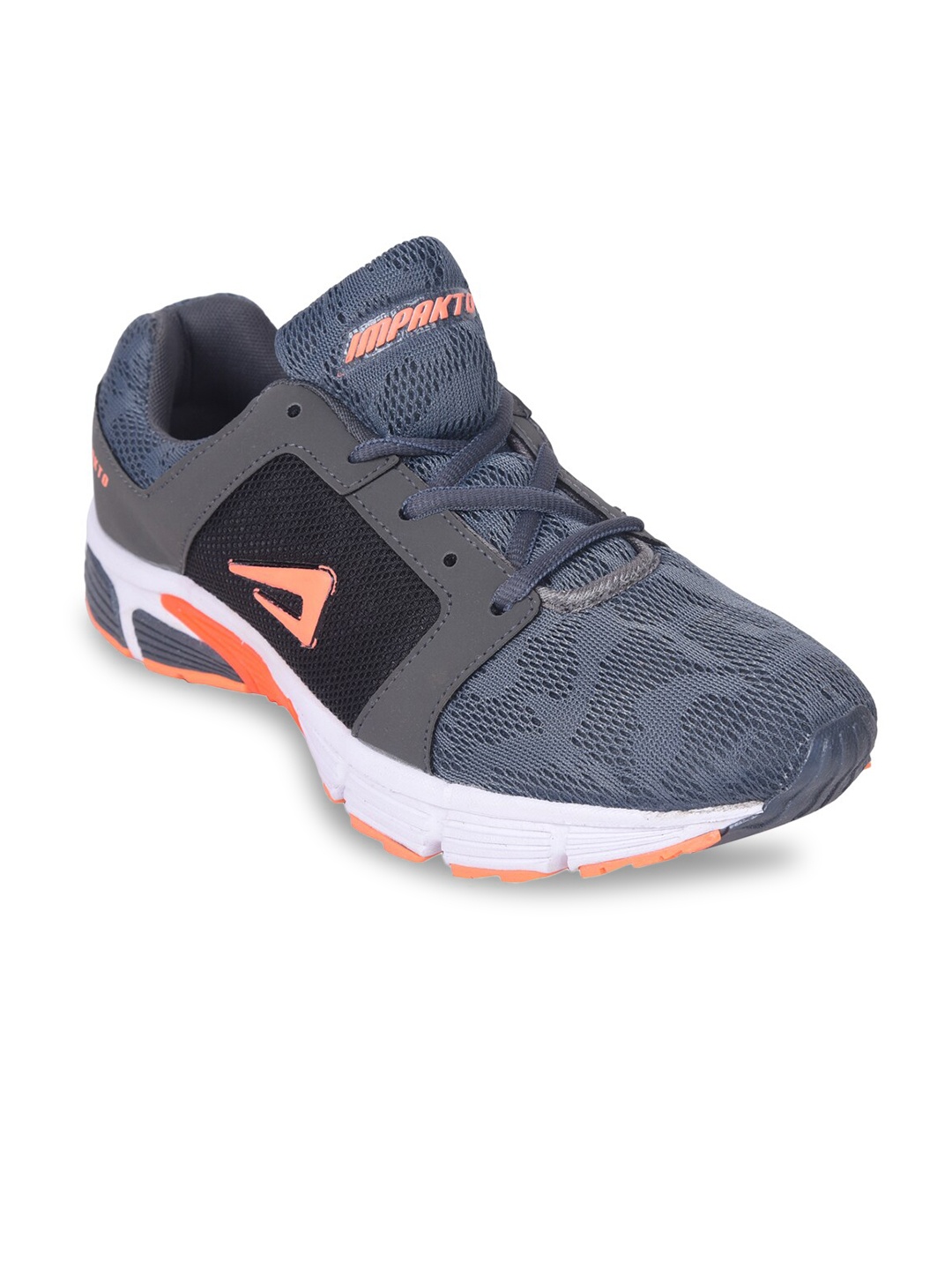 

IMPAKTO Men Grey Mesh Running Shoes