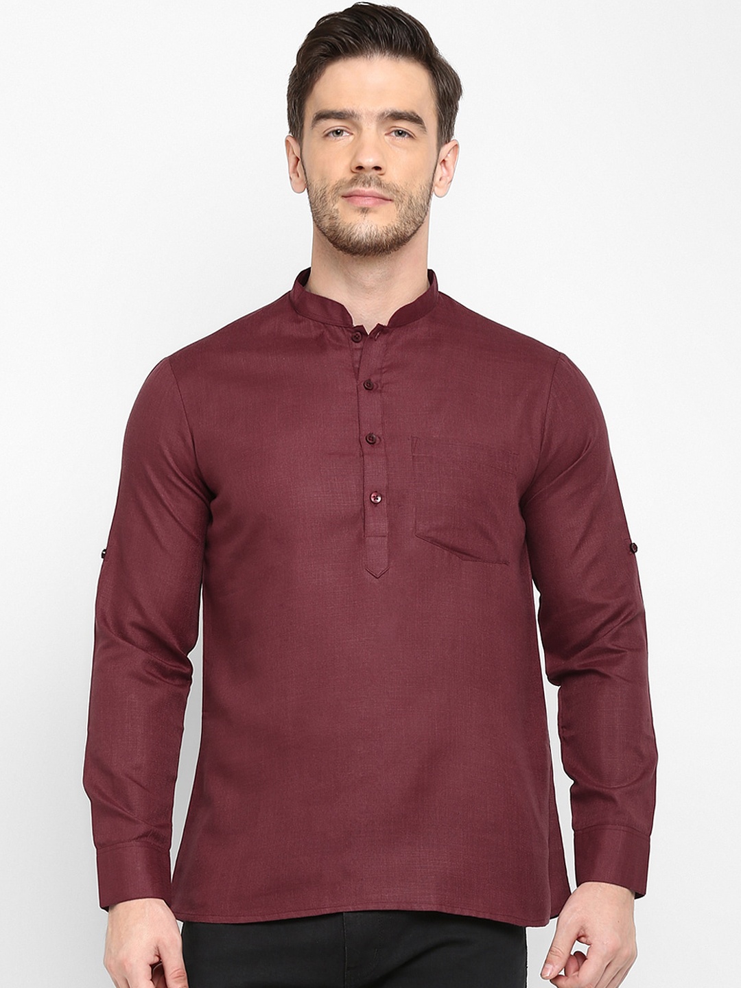

Hangup Men Maroon Kurta