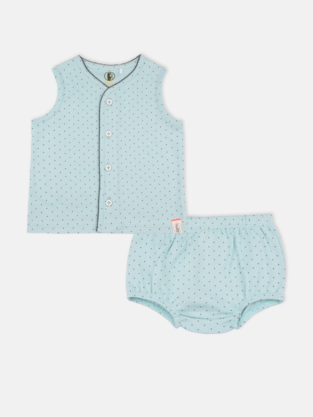 

Babysafe Girls Blue & Grey Printed Shirt with Shorts