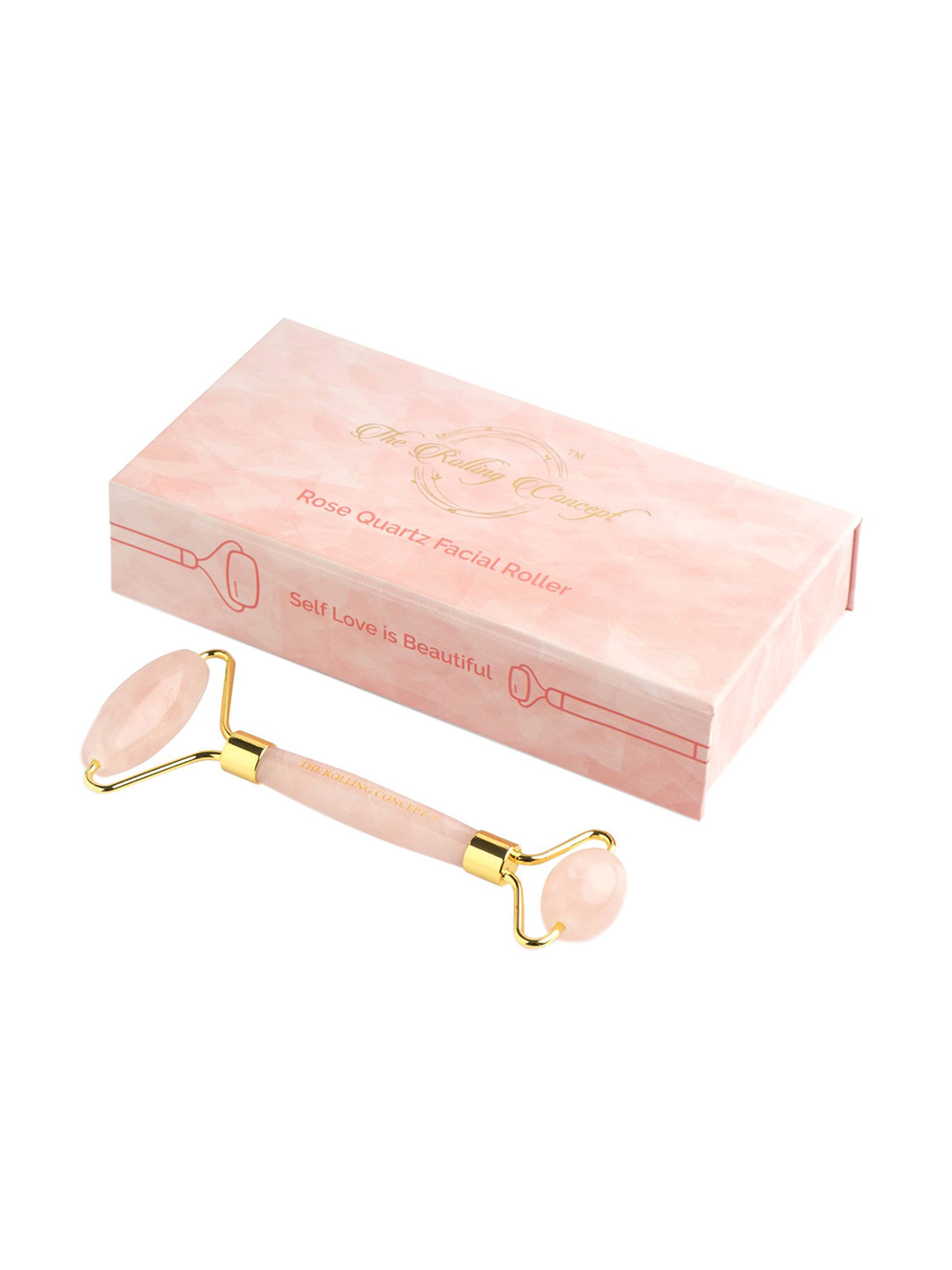 

The Rolling Concept Rose Quartz Facial Roller, Pink