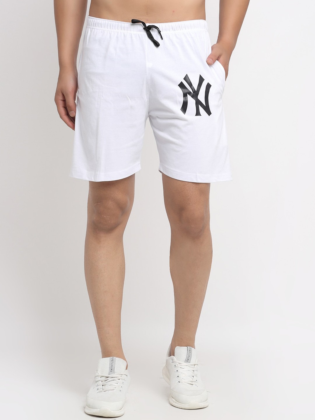 

VIMAL JONNEY Men White Printed Regular Shorts