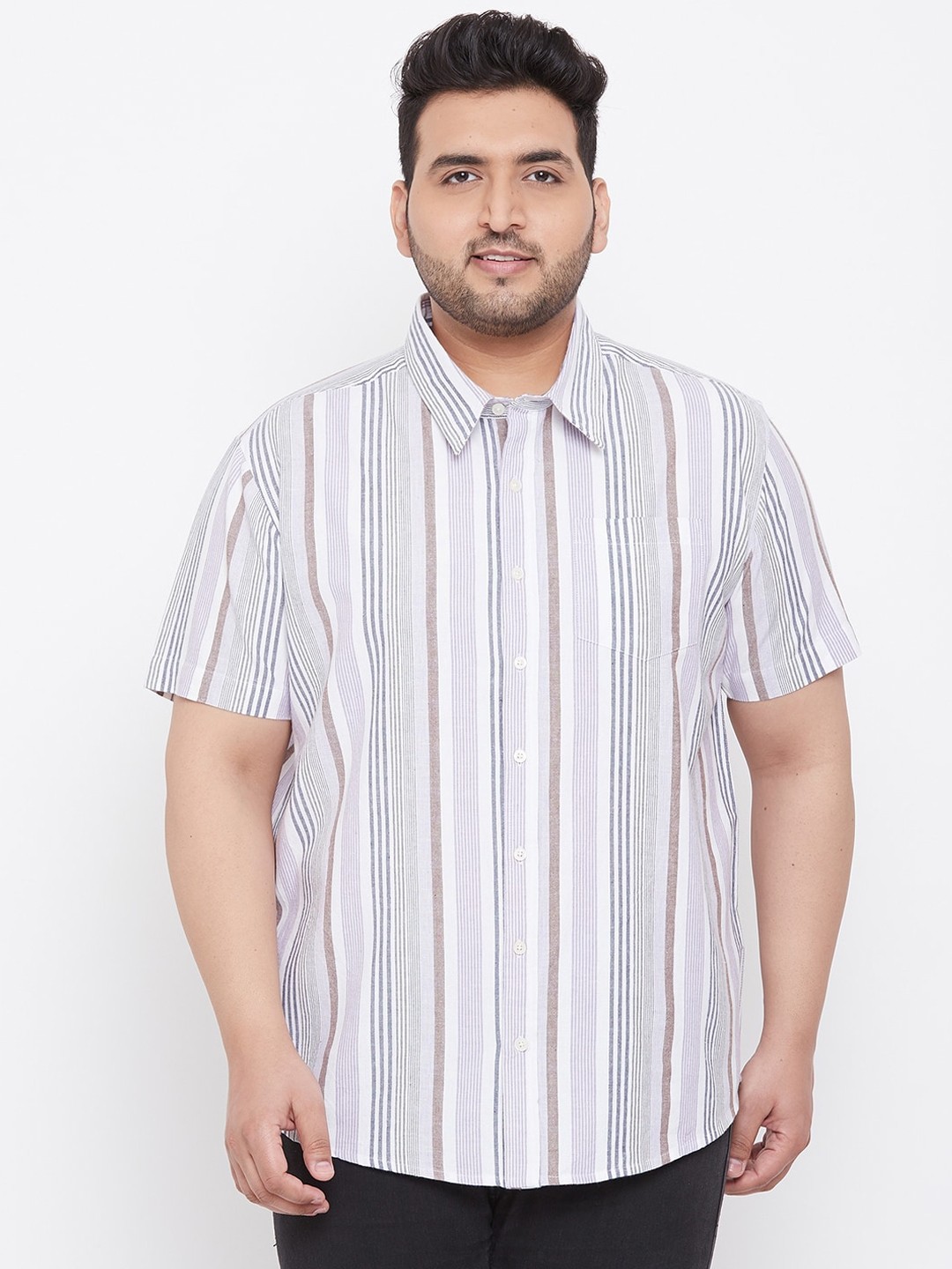 

bigbanana Men Multicoloured Regular Fit Striped Casual Shirt, Multi