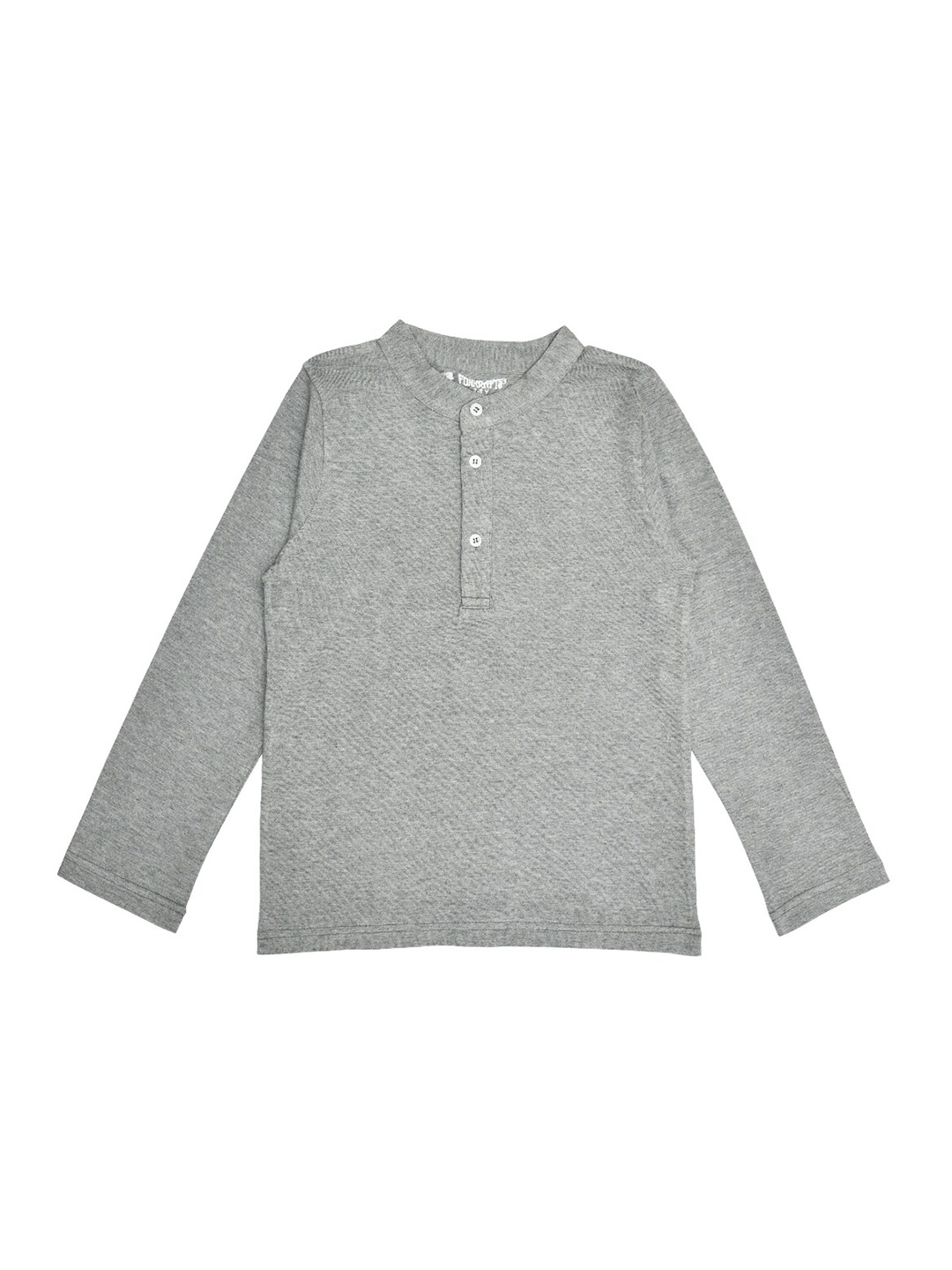 

FUNKRAFTS Boys Grey Melange Solid Pure Cotton T-shirt