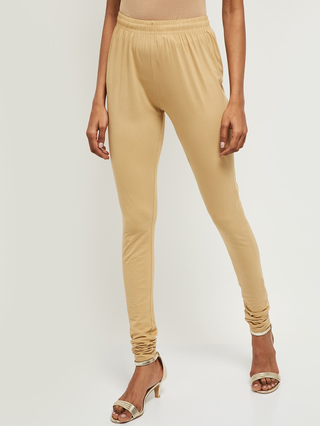 

max Women Beige Solid Churidar