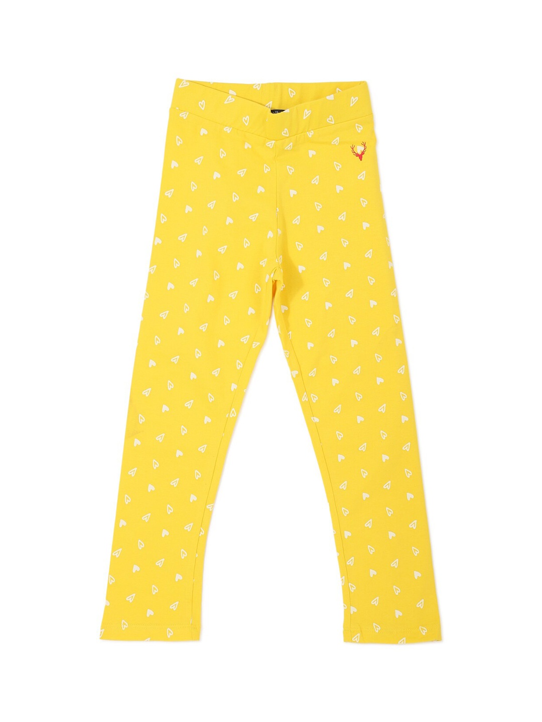

Allen Solly Junior Girls Yellow & White Printed Ankle-Length Leggings