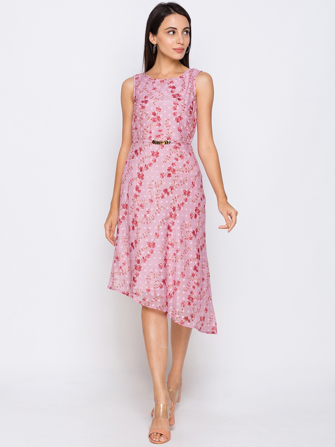 

Globus Women Pink Printed A-Line Dress