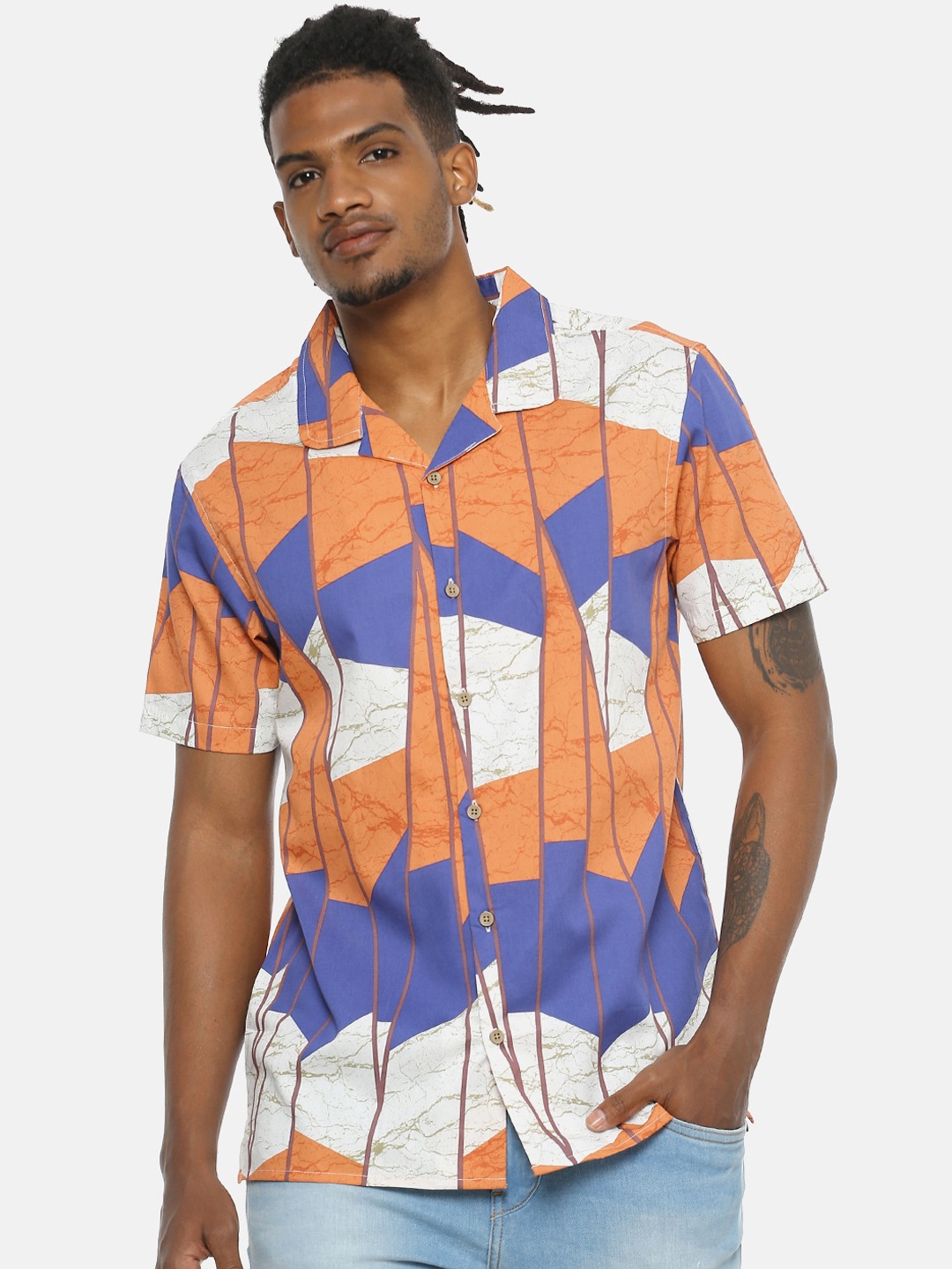 

Campus Sutra Men Multicoloured Regular Fit Printed Casual Shirt, Multi