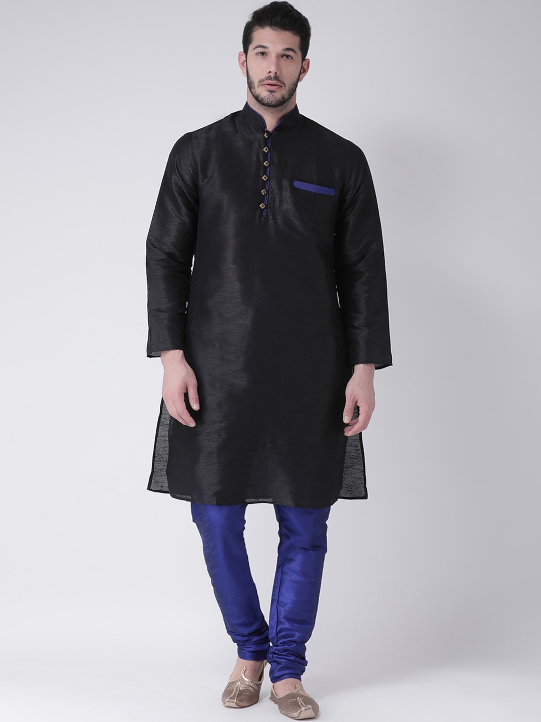

SG LEMAN Men Black Solid Kurta Sets for Man