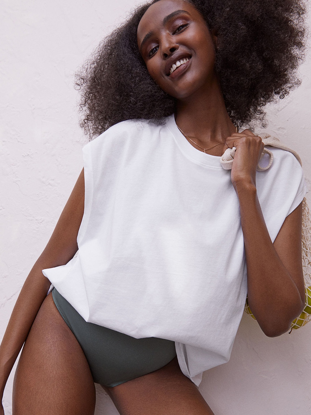 

H&M Jersey Sleeveless Top, White