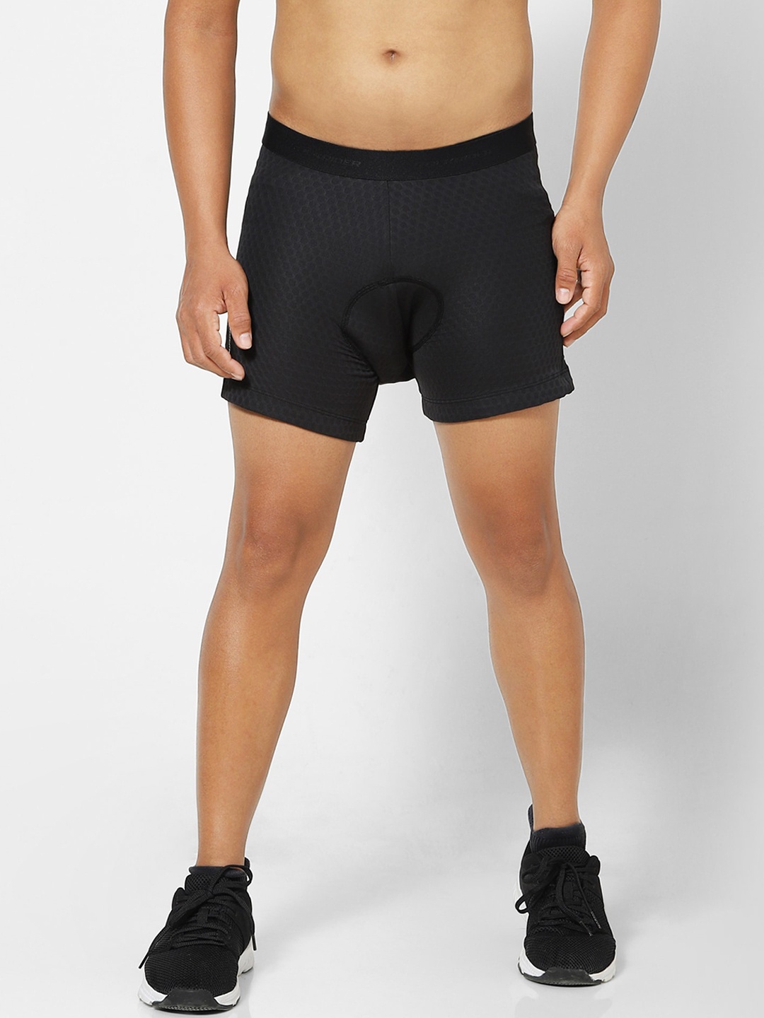 

ROCKRIDER By Decathlon Men Black Solid Regular Fit Mountain Biking Shorts