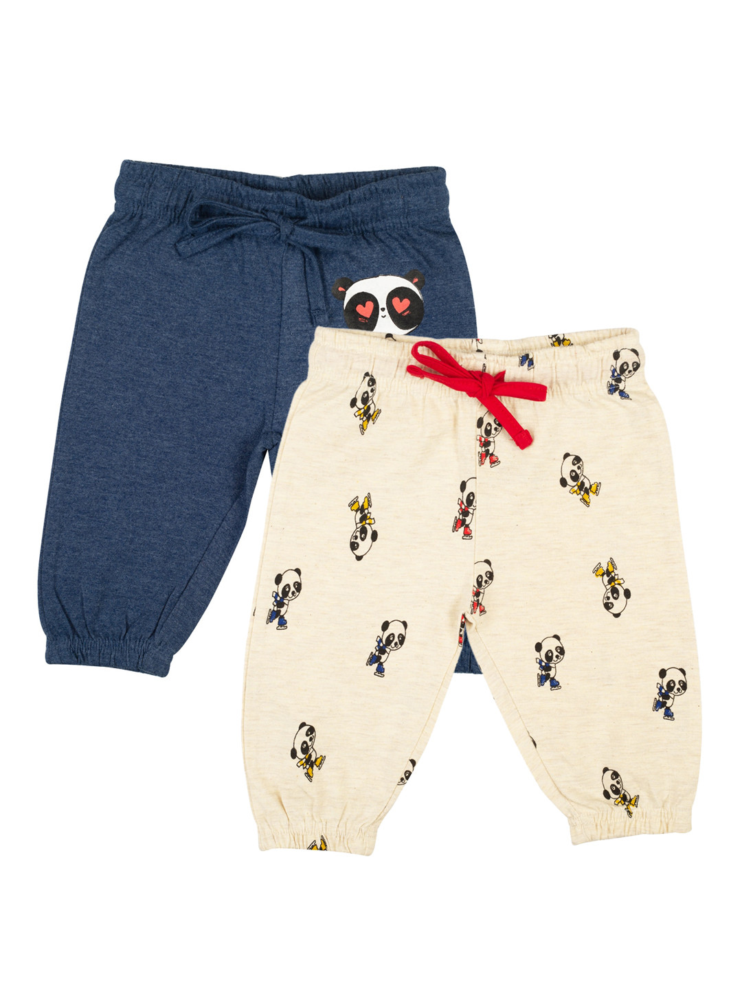 

MeeMee Boys Pack Of 2 Pure Cotton Joggers, Off white