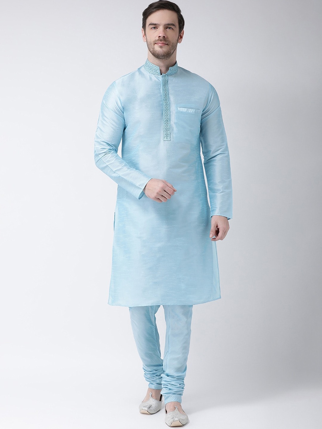 

SG LEMAN Men Blue Solid Kurta Sets for Man