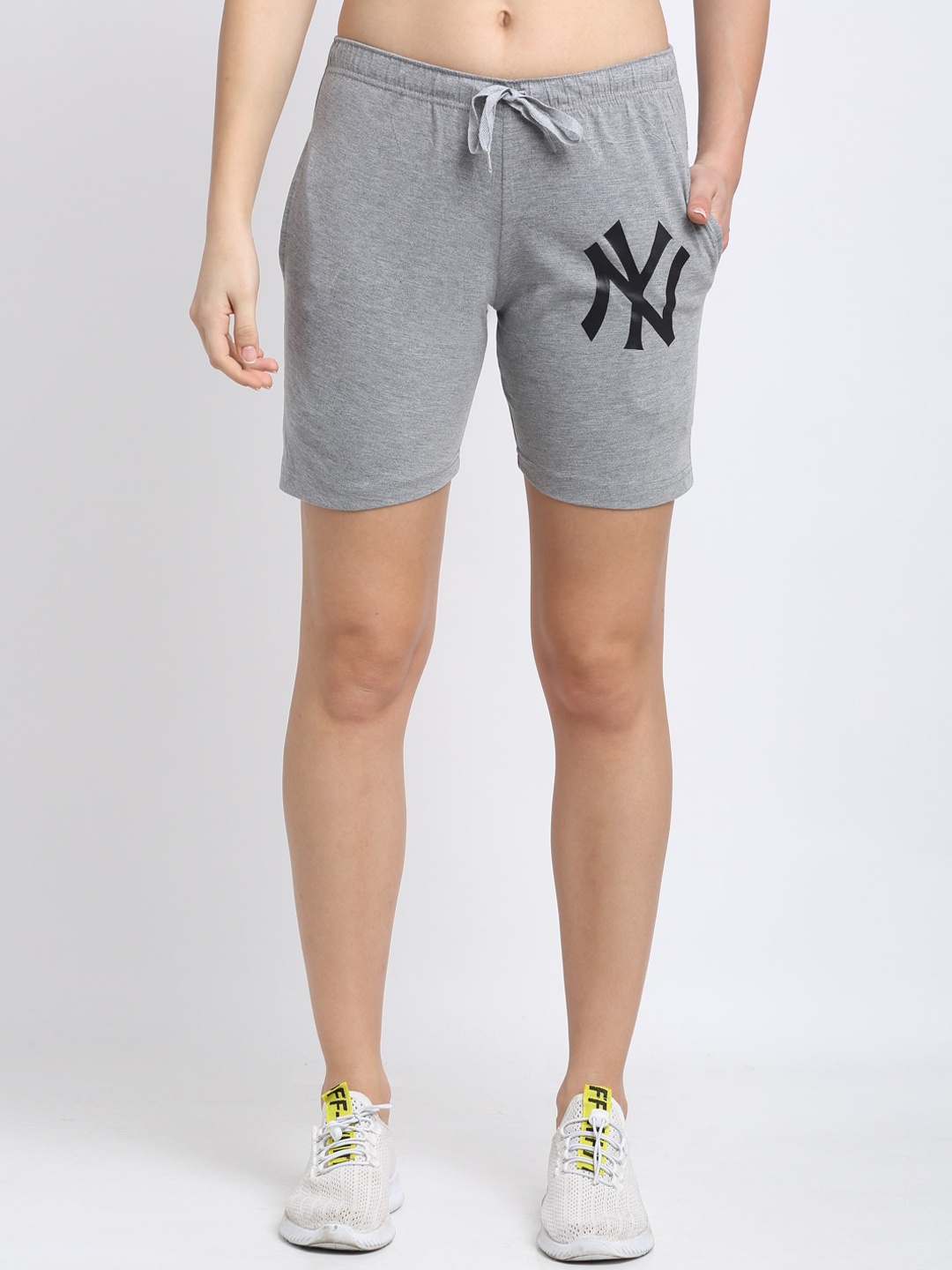 

VIMAL JONNEY Women Grey Printed Regular Shorts