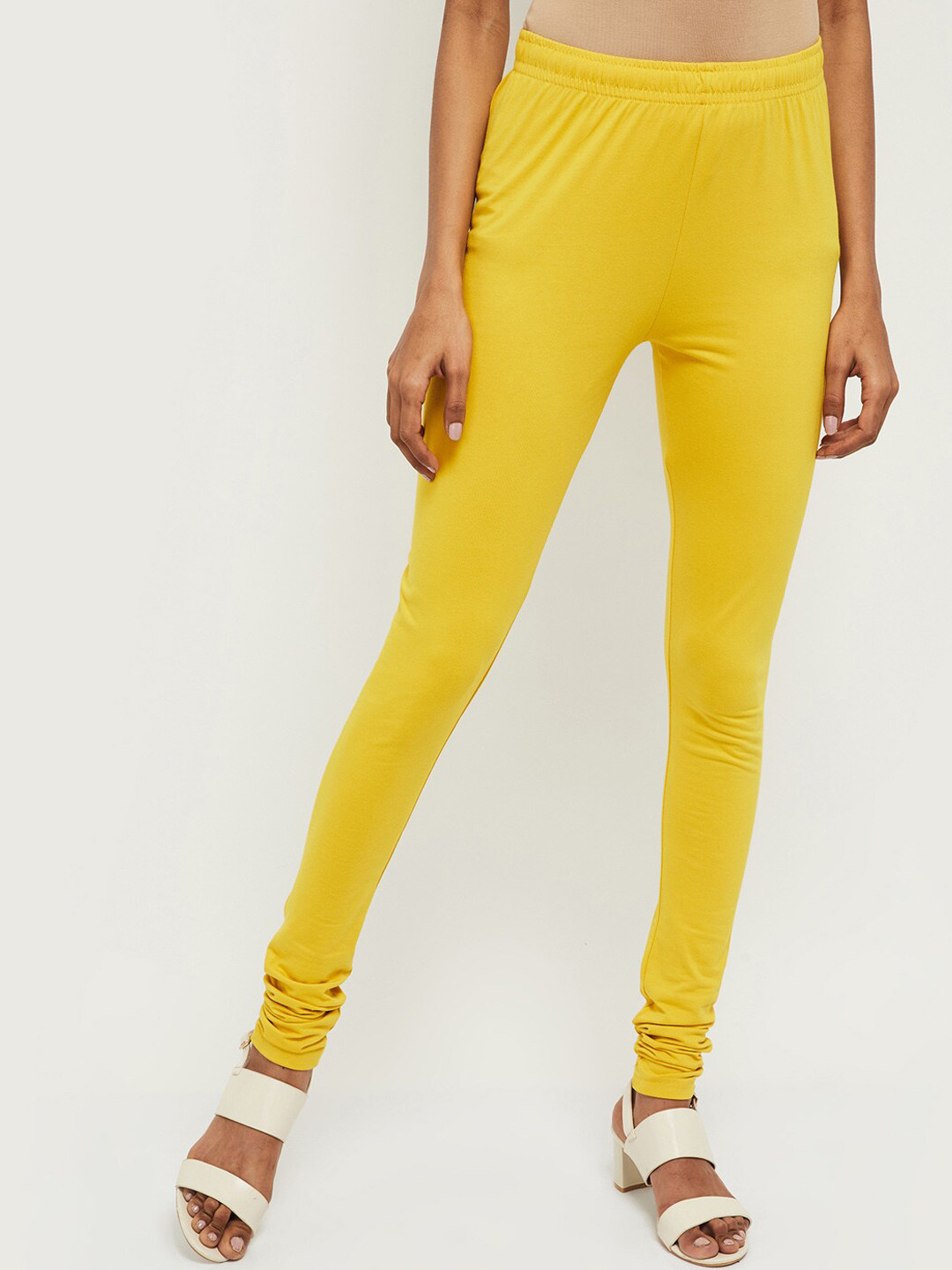

max Women Yellow Solid Churidar