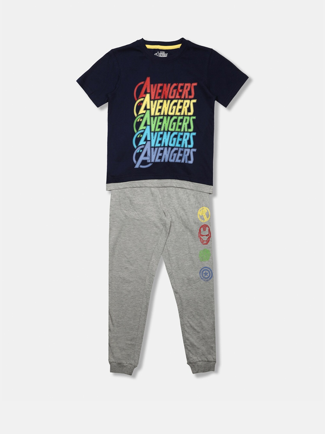 

Colt Boys Navy Blue & Grey Printed T-shirt with Trousers