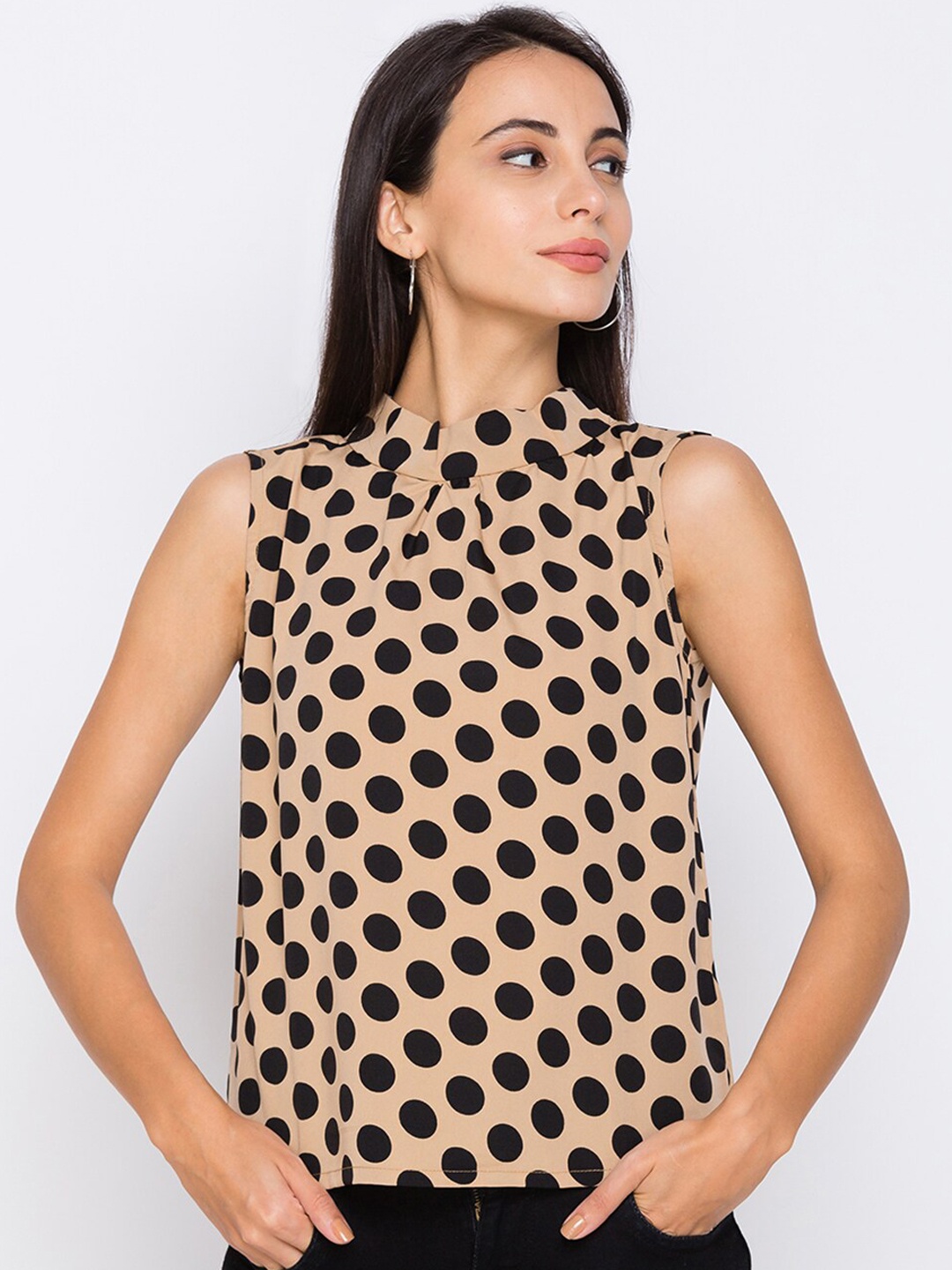 

Globus Beige Printed Regular Top