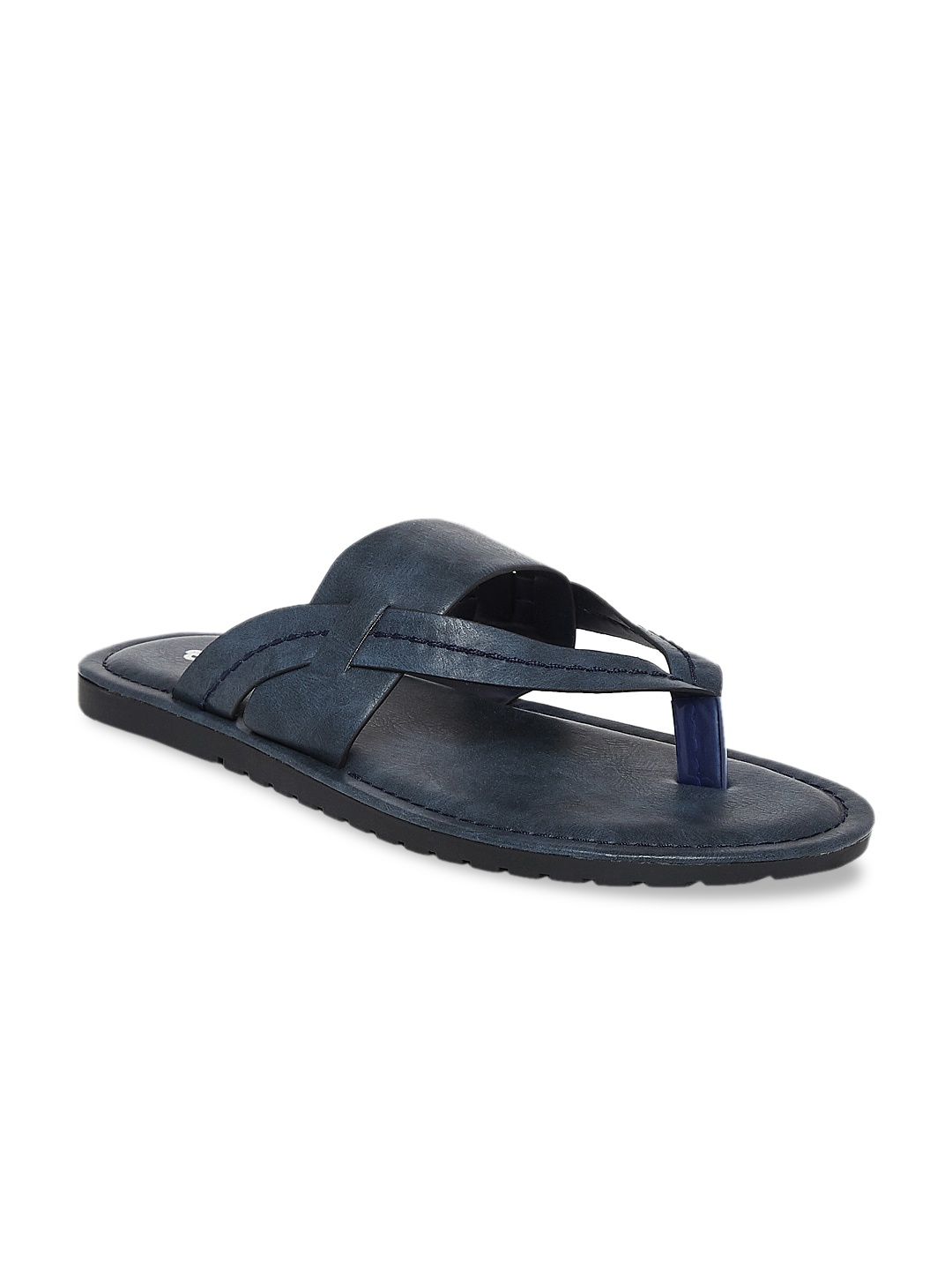 

BYFORD by Pantaloons Men Navy Blue Solid Open Toe Flats