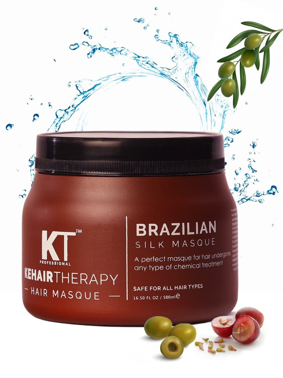 

KT Professional Brazilian Silk Anti Dandruff Masque 500ml, Brown