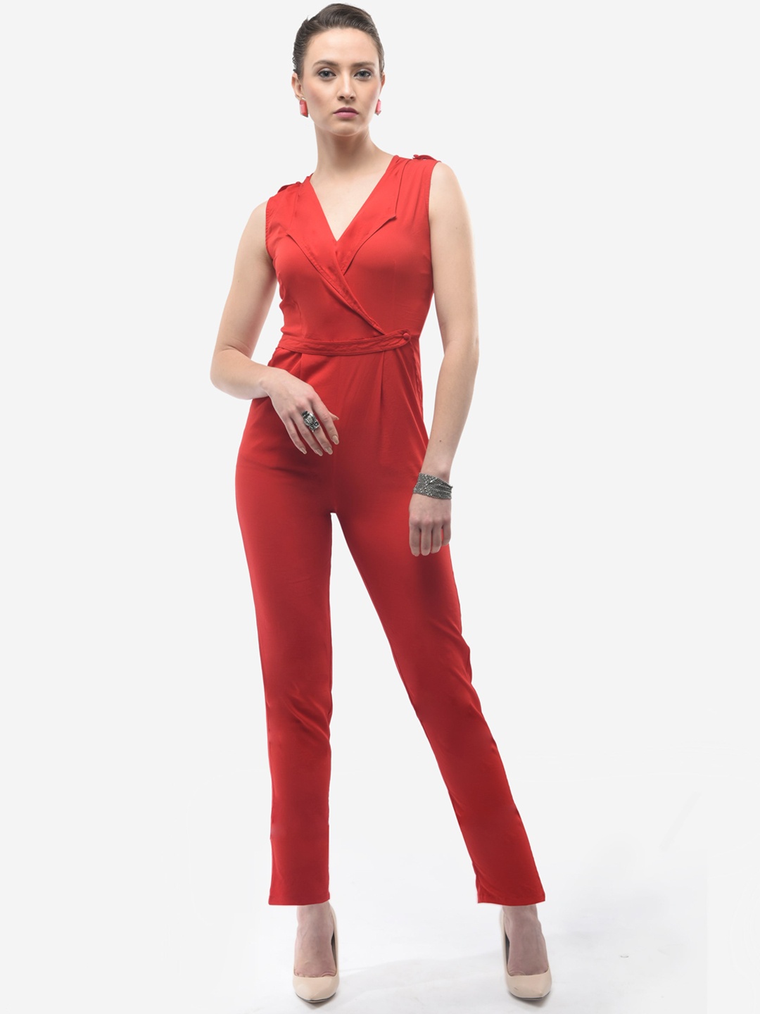 

V&M Women Red Self Design