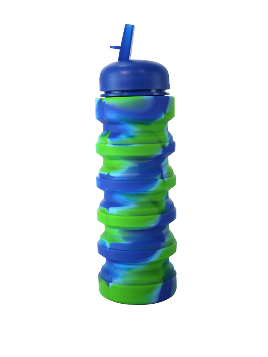 

Smily Kiddos Kids Blue & Green Solid Silicone Expandable & Foldable Water Bottle