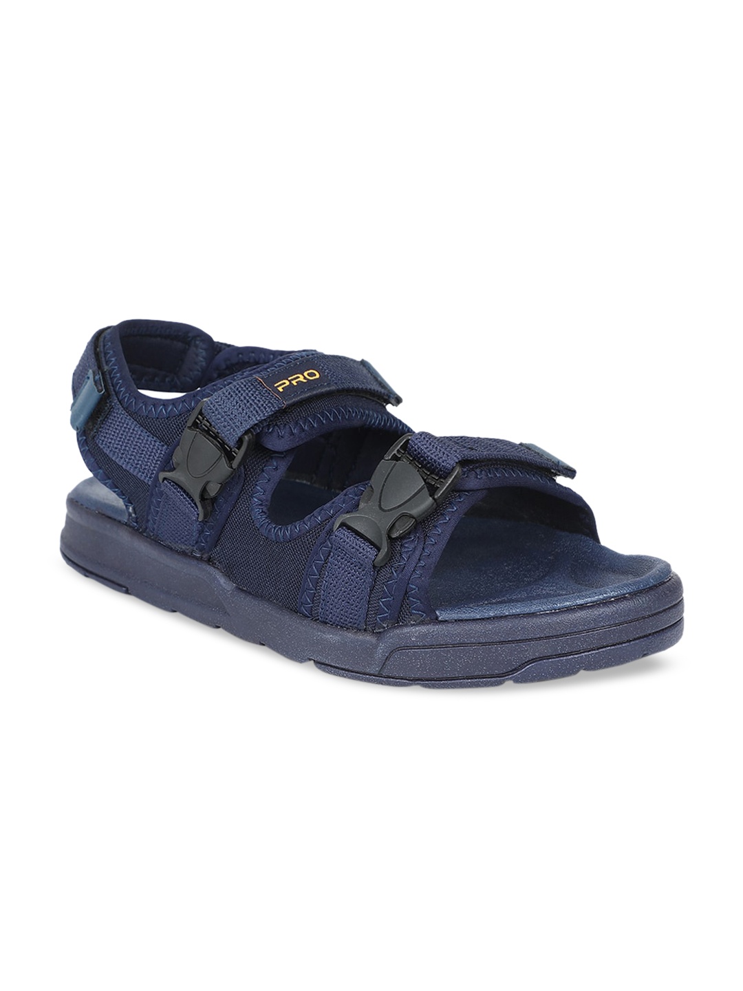 

Khadims Men Navy Blue Solid Comfort Sandals