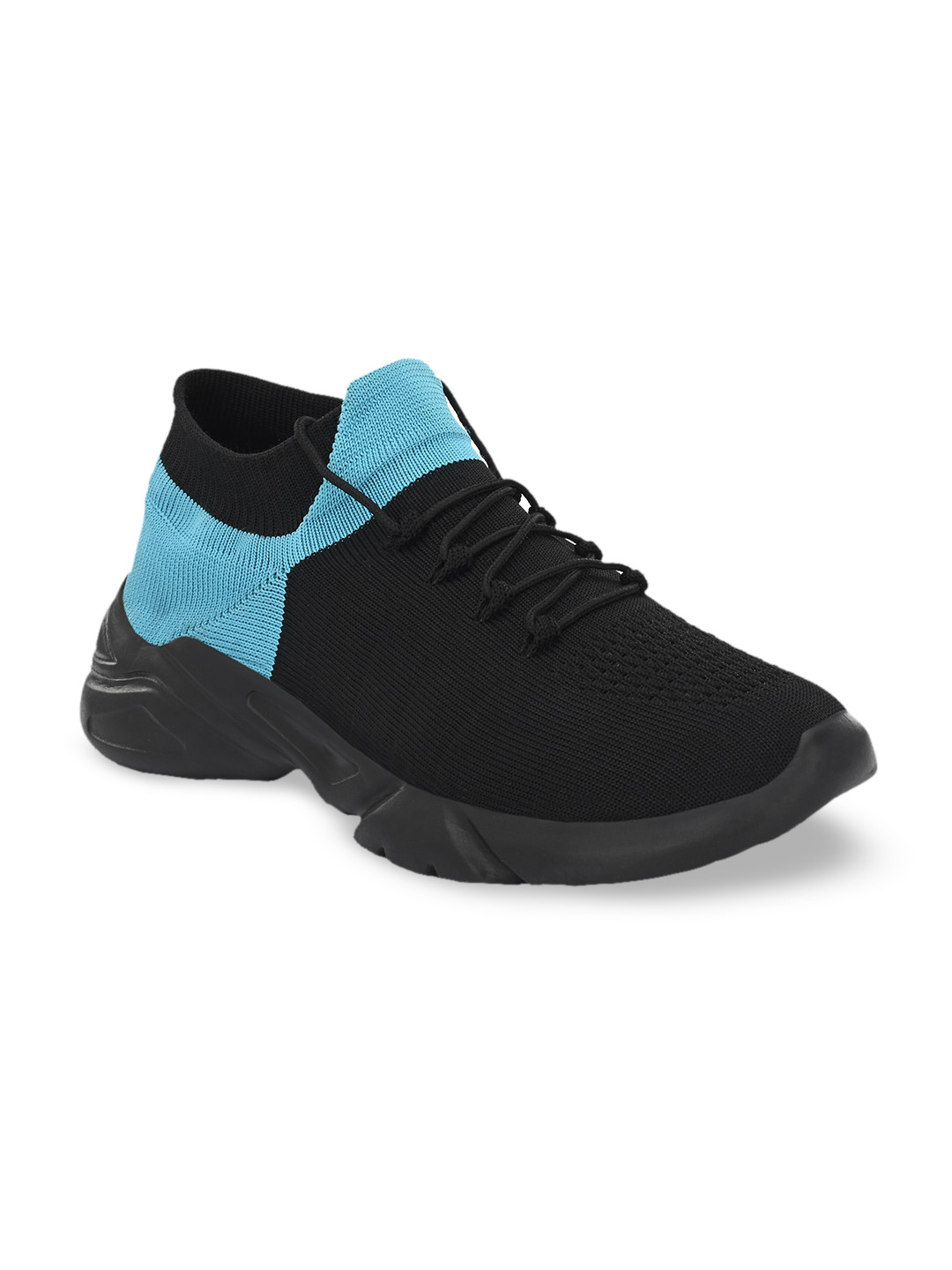 

MENGLER Men Black & Blue Walking Shoes