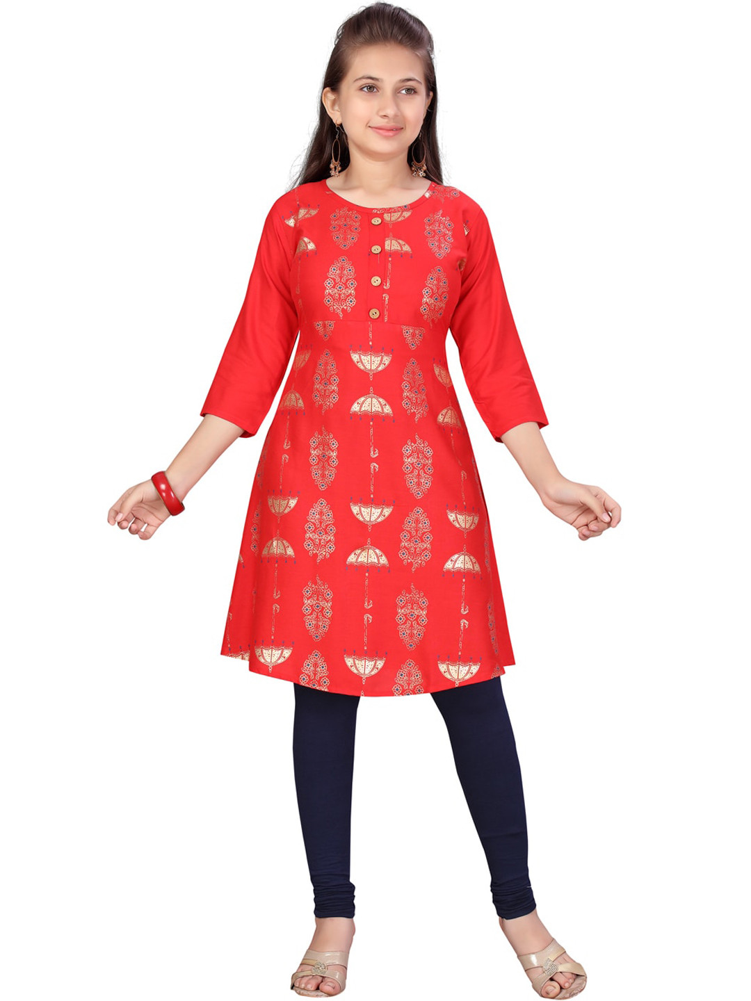 

Aarika Red Pure Cotton Kurti