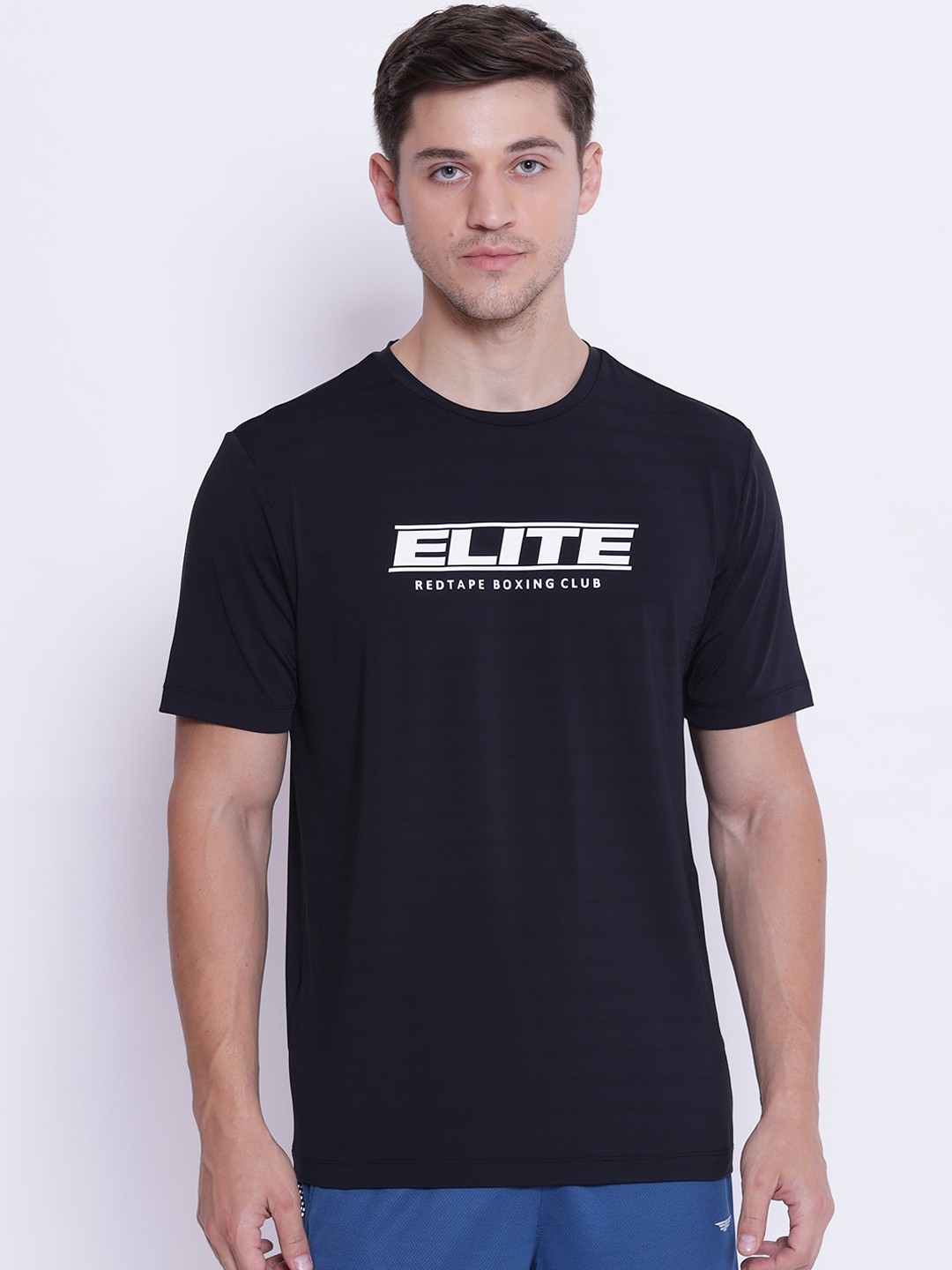 

Red Tape Men Black Printed Round Neck T-shirt