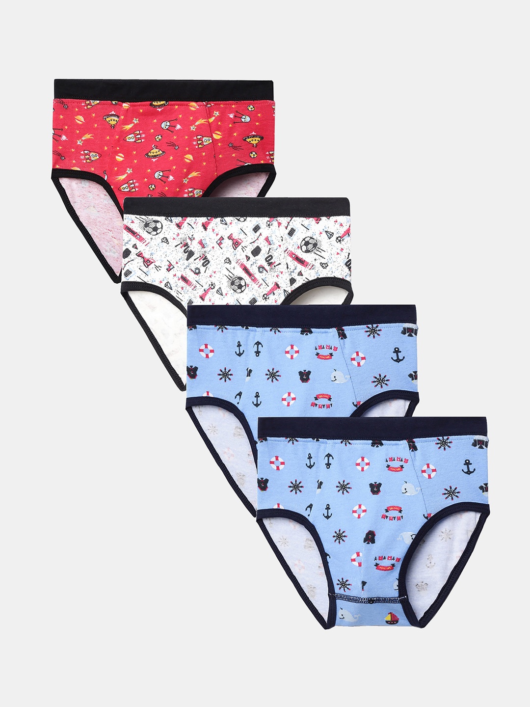 

MTB Boys Pack of 4 Basic Briefs BTDLR-1-PK4, Assorted