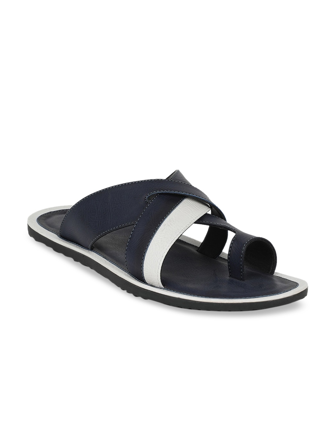 

Bata Men Navy Blue & White Comfort Sandals
