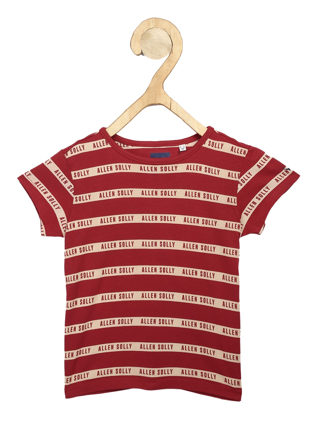 

Allen Solly Junior Girls Red Printed Round Neck Pure Cotton T-shirt