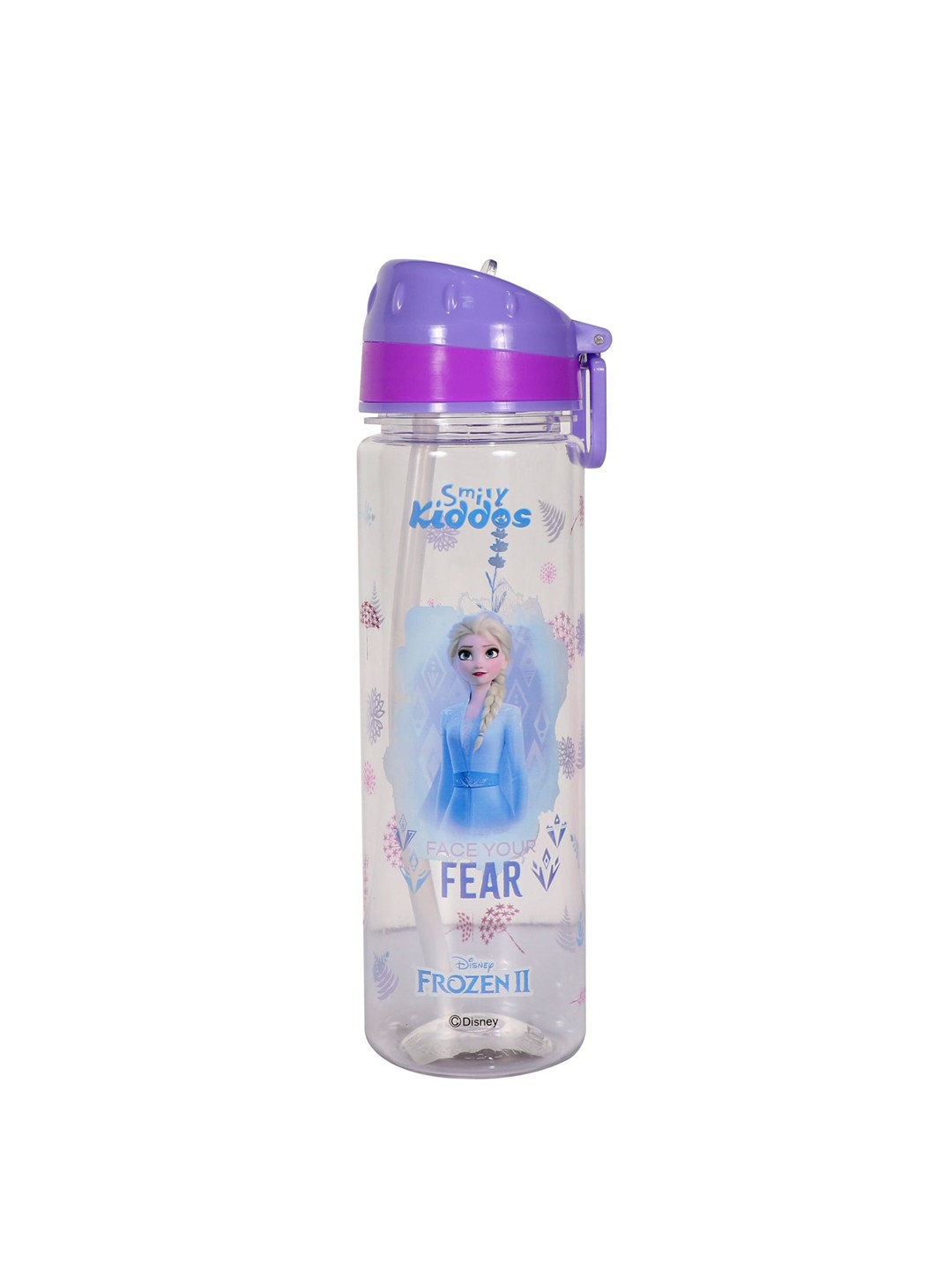 

Smily Kiddos Kids Purple & Transparent Frozen 2 Elsa Printed Water Bottle