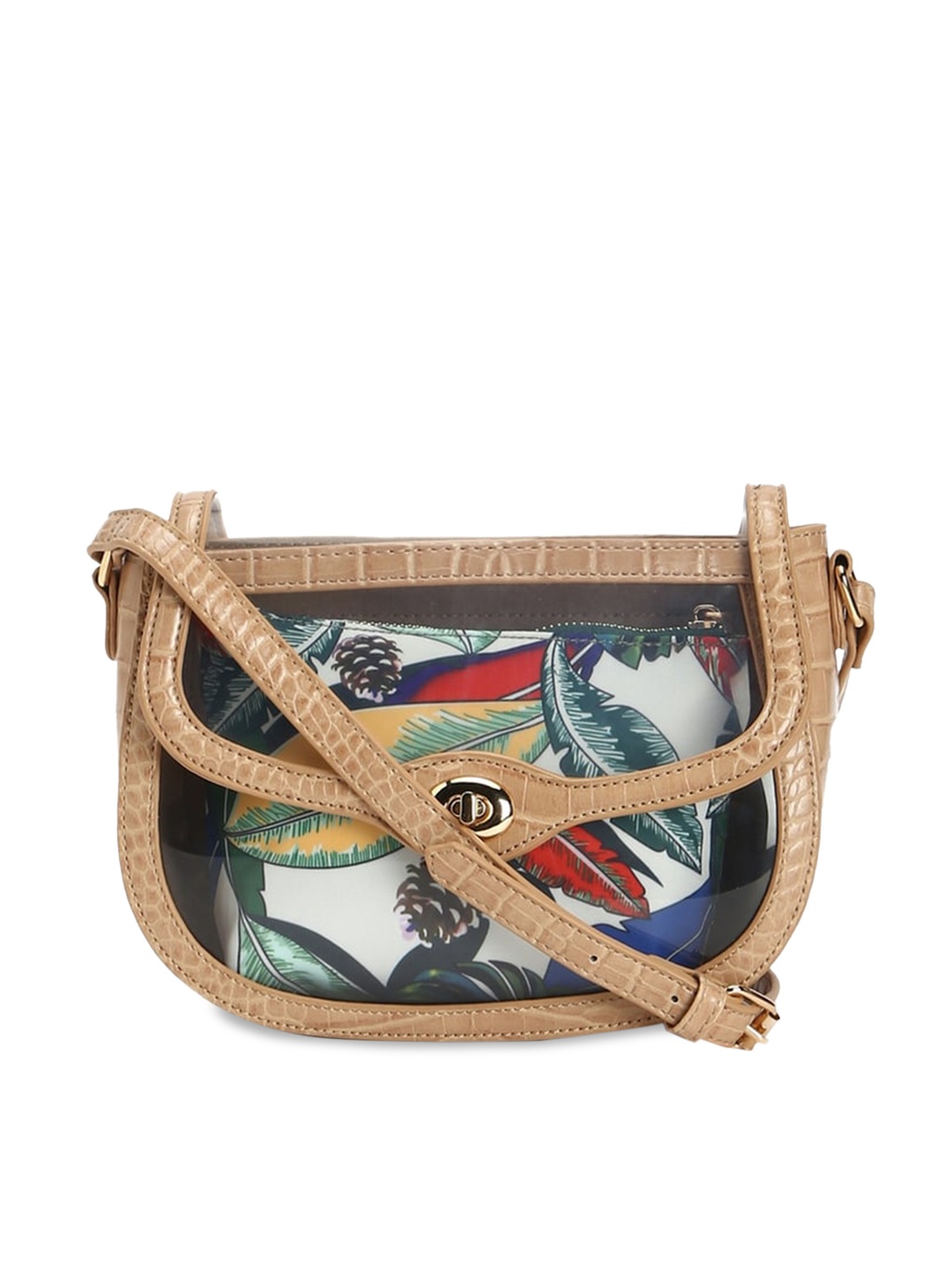

FOREVER 21 Beige Solid Sling Bag