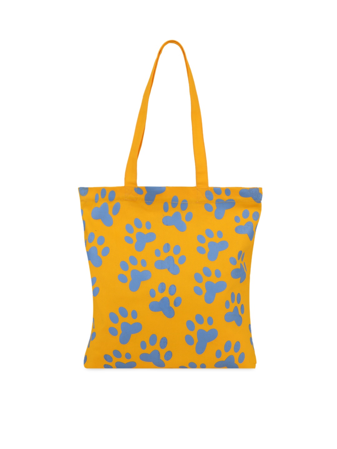

Vivinkaa Yellow Paw Printed Tote Bag