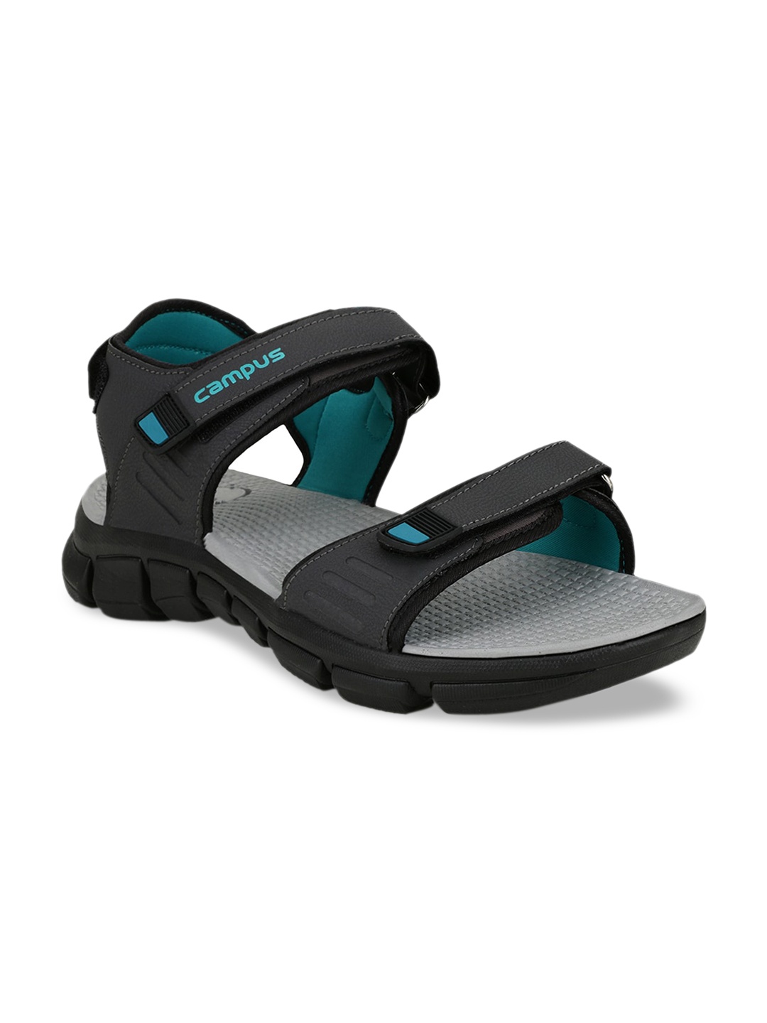 

Campus Men Grey & Blue Comfort Sandals